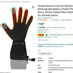 Brand NEW Heated Gloves brand new in box XS \ S $109 retail runs big
